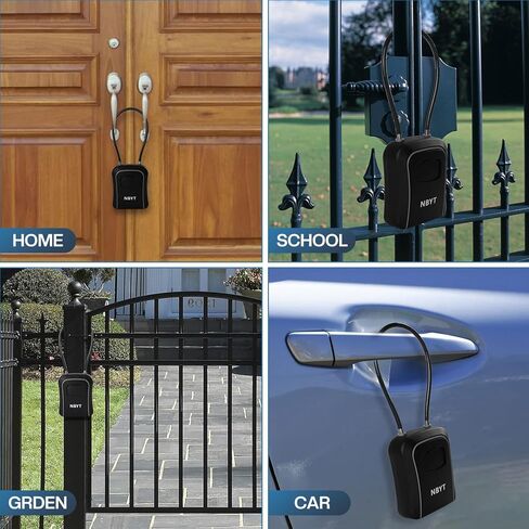 Portable Combination Lock keybox,For House Keys Key Hiders to Hide a Key Outside,Waterproof Key Safe Storage Lock Box (With cable) in Kuwait