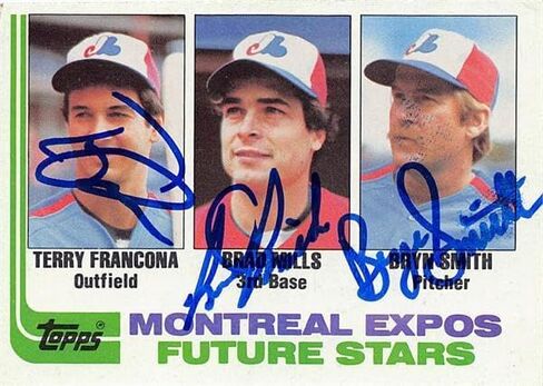 Terry Francona Bryn Smith & Brad Mills Card Baseball Card (Montreal Expos) 1982 Topps #118 - بطاقات موقعة بالبيسبول in Saudi Arabia