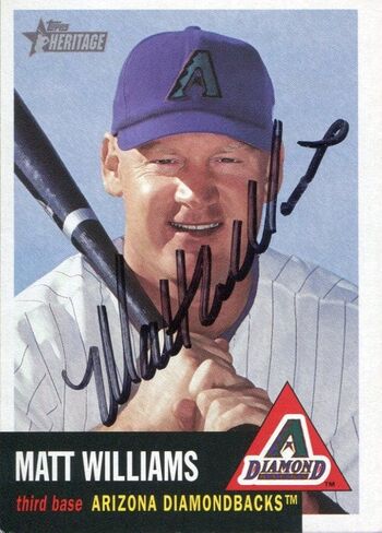 Matt Williams Autographed 2002 Topps Heritage Card - Baseball Slabbed Autographed Cards in Saudi Arabia