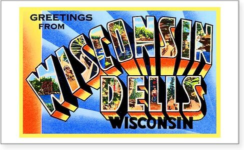 CafePress Wisconsin Dells Greetings Rectangle Bumper Sticker Car Decal in Saudi Arabia