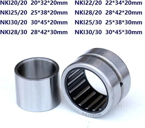 10pcs NKI20/20 NKI22/20 NKI25/20 NKI28/20 NKI30/20 NKI25/30 NKI28/30 NKI30/30 Heavy Duty Needle Roller Bearing(NKI2530 25x38x30 mm) in Saudi Arabia
