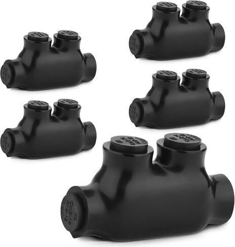 2 Port Insulated Multi Tap Connector, 4-14 AWG, Aluminum to Copper Wire Connectors, Single Side Entry Aluminum Wire Connectors, 5/32" Slotted Allen Hex (5 Pack) in Saudi Arabia