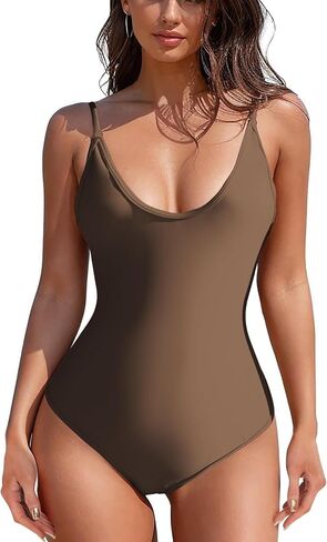 American Trends Sexy One Piece Swimsuit for Women V Neck Bathing Suit Sexy Open Back High Cut Swimwear in Saudi Arabia