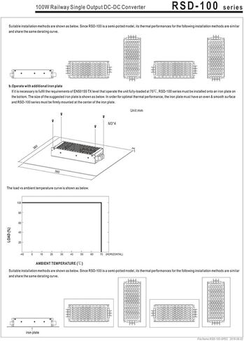 RSD-100B-24 14.4 ~ 33.6VDC to 24V DC 4.2A 100W DC-DC Switching Supply 24VDC in Kuwait