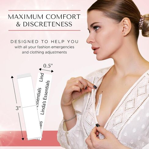 Fabric Double Sided Body Tape for Fashion, Hem Clothing Tape for Clothes (75 Pack) - Strong Clear Body Tape for All Shades and Sensitivity, No Sew No Iron in Saudi Arabia