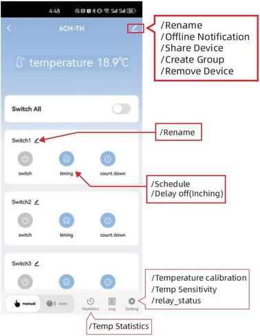 وحدة التحكم في درجة حرارة Zigbee 4 ، AC 85-250V أو USB 5V Tuya App APP عن بُعد مفتاح الترحيل الذكي الجاف مع مسبار مستشعر DS18B20 (AC 85-250V) in Kuwait
