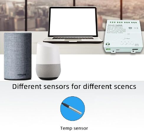 وحدة التحكم في درجة حرارة Zigbee 4 ، AC 85-250V أو USB 5V Tuya App APP عن بُعد مفتاح الترحيل الذكي الجاف مع مسبار مستشعر DS18B20 (AC 85-250V) in Kuwait