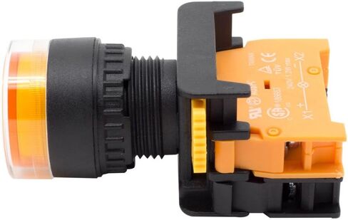 LXG-22 22MM 1NO زر الضغط لحظة التبديل 24V AC DC LED إضاءة (أصفر) in Kuwait