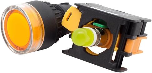 LXG-22 22MM 1NO زر الضغط لحظة التبديل 24V AC DC LED إضاءة (أصفر) in Kuwait
