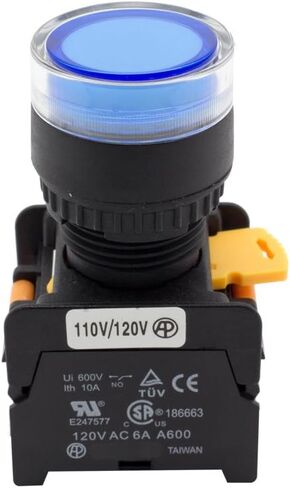 LXG-22 22MM 1NO زر الضغط لحظة التبديل 24V AC DC LED إضاءة (أصفر) in Kuwait