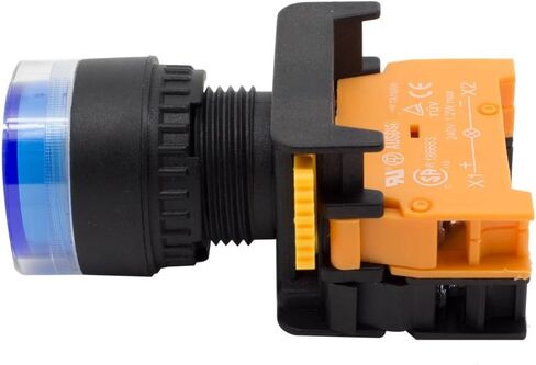 LXG-22 22MM 1NO زر الضغط لحظة التبديل 24V AC DC LED إضاءة (أصفر) in Kuwait