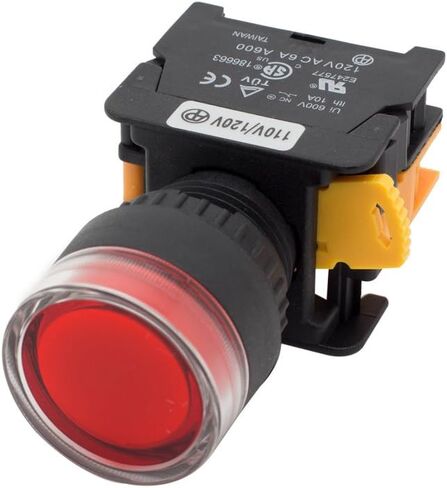 LXG-22 22MM 1NO زر الضغط لحظة التبديل 24V AC DC LED إضاءة (أصفر) in Kuwait