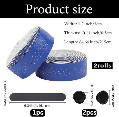 GorgeCraft 2 Rolls Road Bike Tape White Handbar Tape Bickle Handle Bar Tapes Pu Pike Bike Weather Wrap with 2 pcs end slabs for bike stering vering chairrest armrest rabrest rock in Saudi Arabia