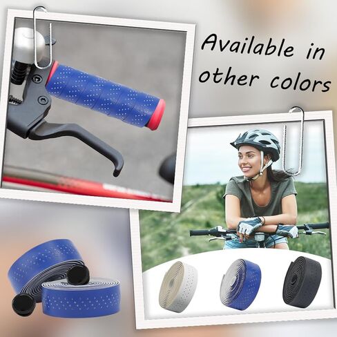 GorgeCraft 2 Rolls Road Bike Tape White Handbar Tape Bickle Handle Bar Tapes Pu Pike Bike Weather Wrap with 2 pcs end slabs for bike stering vering chairrest armrest rabrest rock in Saudi Arabia