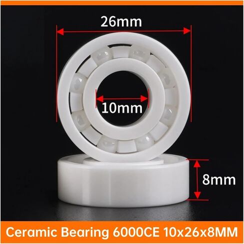 1 PCS 6000CE Open 6000-2RS Double Sealed 10X26X8MM Waterproof Zirconia Ceramic Bearing Thin Wall deep Groove Ball(Double Seal) in Saudi Arabia