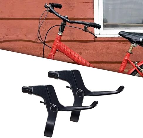 2Pcs Kids Bike Brake Levers, Children Bike Brakes, Universal Aluminum Alloy Bikes Handles, Black in Saudi Arabia