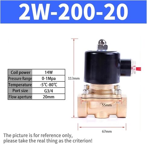 2W Solenoid Valve 1/8'' 1/4'' 1/2'' 2W025 2W200 2W50 Electric Brass Pneumatic Valve Normally Closed for Water(2w-160-15,12V DC) in Saudi Arabia