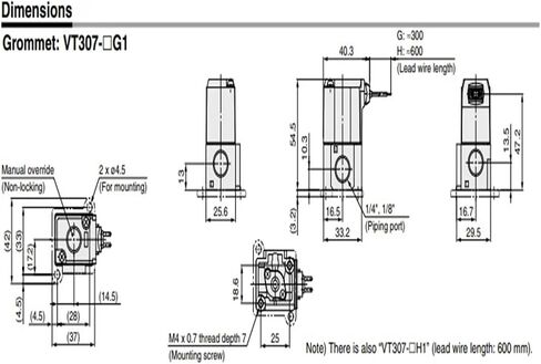 3 منفذ الملف اللولبي صمام التشغيل المباشر نوع poppet VT307 سلسلة VT307-4D/5D/4DZ/5DZ/3G1/4G1/5G1/6G1-02/01 (VT307-4DZ-01) in Saudi Arabia