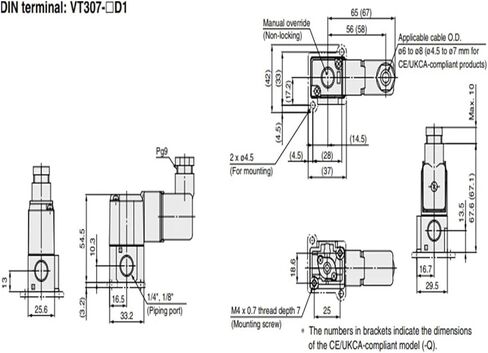 3 منفذ الملف اللولبي صمام التشغيل المباشر نوع poppet VT307 سلسلة VT307-4D/5D/4DZ/5DZ/3G1/4G1/5G1/6G1-02/01 (VT307-4DZ-01) in Saudi Arabia
