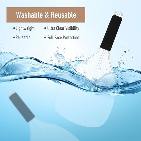 3 Pack Barber Salon Face Shield, Face Shield Mask for Hairspray, Clear Hairspray Hairdressing Mask, Plastic Reusable Protector Masks for Hairdressing Haircut Plastic Face-shield in Saudi Arabia