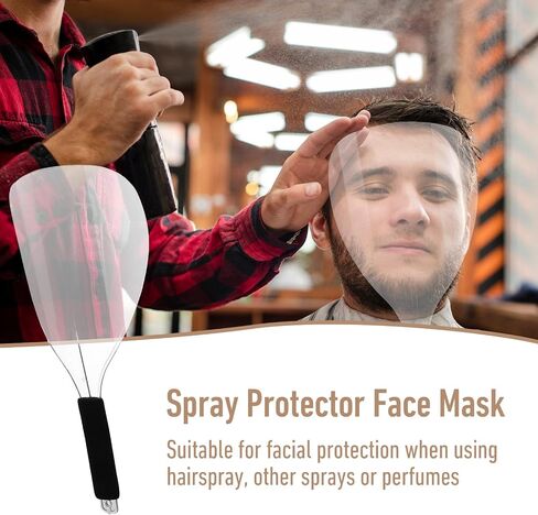 3 Pack Barber Salon Face Shield, Face Shield Mask for Hairspray, Clear Hairspray Hairdressing Mask, Plastic Reusable Protector Masks for Hairdressing Haircut Plastic Face-shield in Saudi Arabia
