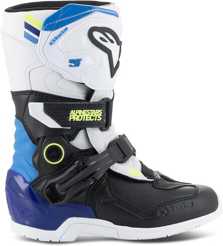 Alpinestars 2014024-2179-3: Tech 3S Youth Boots WHT/BLK/المينا الأزرق SZ 3 in Kuwait