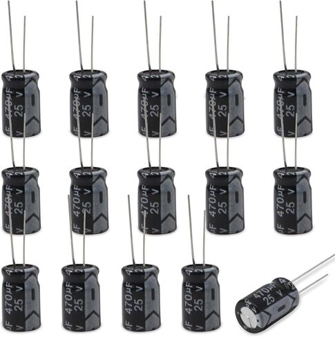 15 PC 16v 470uf Capacitor, Aluminum Radial Electrolytic Capacitors for TV, LCD, Radio, Microwave, Game (8 x8mm) in Saudi Arabia