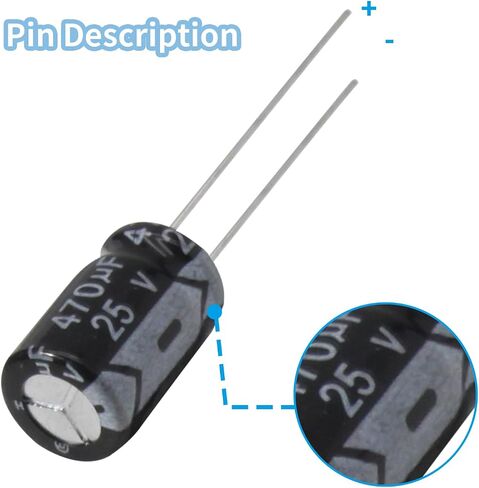 15 PC 16v 470uf Capacitor, Aluminum Radial Electrolytic Capacitors for TV, LCD, Radio, Microwave, Game (8 x8mm) in Saudi Arabia