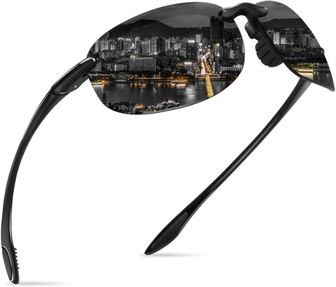 Maxjuli Polarized Sport Sunglasses for Men Women TR90 Rimless Frame لتشغيل لعبة البيسبول الصيد 8250 in Saudi Arabia