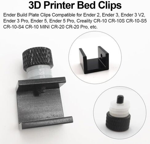 8pcs مقاطع الطابعة 3D الطابعة ، ender 3 مقاطع من الزجاج قابلة للتعديل ender 3 مقاطع لوحة بناء متوافقة مع ender 3 pro/ender 3 v2/ender 3 s1/ender 3 max neo/ender 5 ، cr-10 3d printer berber clips ، in Kuwait