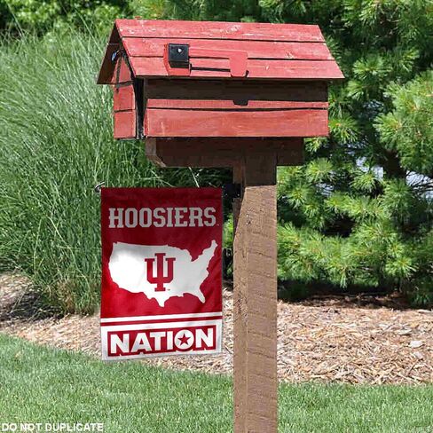Indiana Hoosiers Garden Flag with USA Stars and Stripes Nation in Kuwait