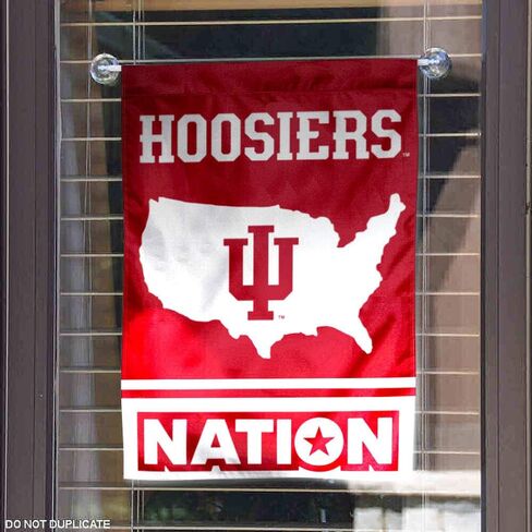 Indiana Hoosiers Garden Flag with USA Stars and Stripes Nation in Kuwait