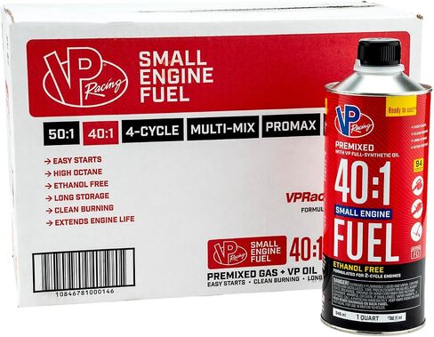 VP Racing Fuels 6295 ، جاهز للاستخدام ، 40: 1 مسبقًا من وقود محرك صغير (SEF) - Quart in Saudi Arabia