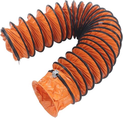 خراطيم القناة ، PVC مرنة الثقيلة 8in مع قوس الصلب الخطاف على شكل S لتطبيقات التهوية بما في ذلك مراوح العادم والفتحات في المصانع (10M) in Saudi Arabia