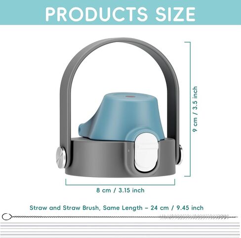2 IN 1 Lid for Owala Freesip Water Bottle, Replacement Lid for Owala 16oz 24oz 25oz 32oz 40oz, One Button Water Bottle Top Lid, BPA-Free Owala Accessories, Leak-Proof and Dishwasher Safe in Saudi Arabia