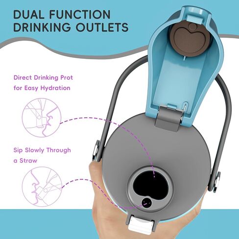 2 IN 1 Lid for Owala Freesip Water Bottle, Replacement Lid for Owala 16oz 24oz 25oz 32oz 40oz, One Button Water Bottle Top Lid, BPA-Free Owala Accessories, Leak-Proof and Dishwasher Safe in Saudi Arabia