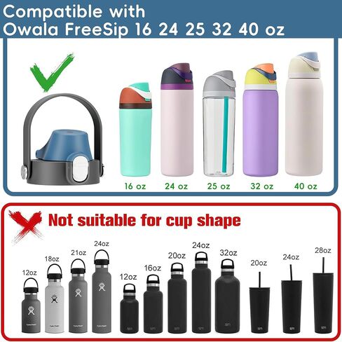 2 IN 1 Lid for Owala Freesip Water Bottle, Replacement Lid for Owala 16oz 24oz 25oz 32oz 40oz, One Button Water Bottle Top Lid, BPA-Free Owala Accessories, Leak-Proof and Dishwasher Safe in Saudi Arabia