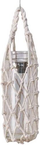 Teensery 2 PCS Macrame Gater Bottle Carrier Cotton Cotton Rope Crochet Bage Bag Boho Bottle Botte Bag Bag Bagge Mater Mater Toking Camping Cycling (White) in Saudi Arabia