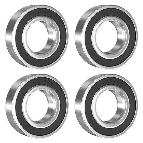 4 PCS 6204 2RS Bearings ، مصنوعة من الحامل الصلب 20 مم × 47 مم × 14 مم ، محامل محمية مزدوجة in Kuwait