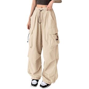 Cargo Pants for Women High Waist Baggy Casual Parachute Trousers Loose Fit Y2K Streetwear with Multi Pockets in Saudi Arabia