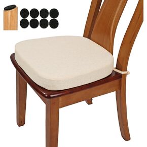 شراء سميكة سميكة 2.5 بوصة وسادة كرسي الطعام المنسوجة منسوجة ، وسادة كرسي مريحة الرغوة عالية الكثافة U للمطبخ ، وسادة المقعد الداخلي المقاوم للانزلاق (قطعة واحدة ، رمادي داكن) in Kuwait