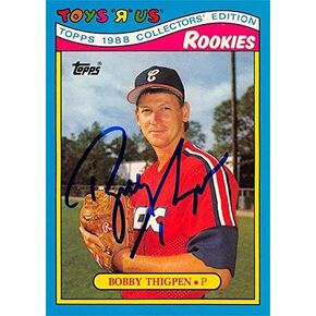 Bobby Thigpen autographed Baseball Card (Chicago Sox, SC) 1988 Topps Toys R US #32 - Baseball Slabbed Autographed Cards in Saudi Arabia