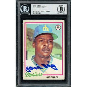 خوسيه بايز تم توقيعه 1978 Topps Rookie Card #311 Seattle Mariners Beckett Bas #11317521 - Baseball Slabbed Cards in Saudi Arabia
