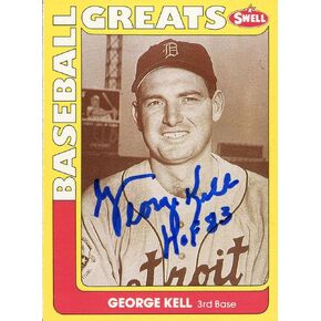 George Kell "HOF 83" Autographed 1990 Swell Card - Baseball Slabbed Autographed Cards in Saudi Arabia