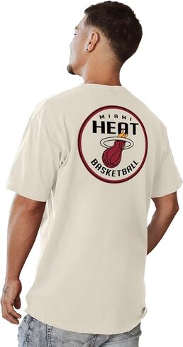 Blue 84 NBA مرخص رسميًا T-Shirt Ringspun الأمامي/الخلفي العاج in Saudi Arabia