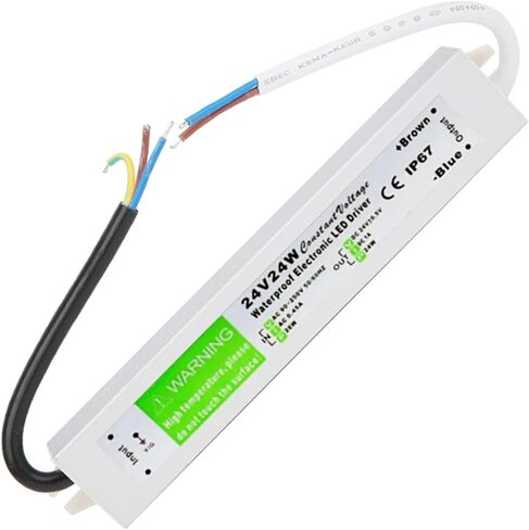 90-250V AC إلى DC 24V 24W 1A إضاءة محول LED محول محرك Aluminium IP67 Outdoor مقاوم للماء مصدر الطاقة in Kuwait