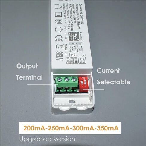 3.0 Slow Start 12W Slim Driver 200ma 300ma 350ma Tuya Control for CCT Light WW+CW Dimmable for Modules Room 9-40V Voltage (12W 150 to 300ma) in Kuwait