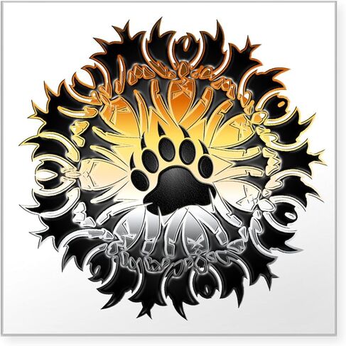 CafePress Tribal Bear Pride Paw Square Sticker 3 X 3 Square Bumper Sticker Car Decal in Saudi Arabia