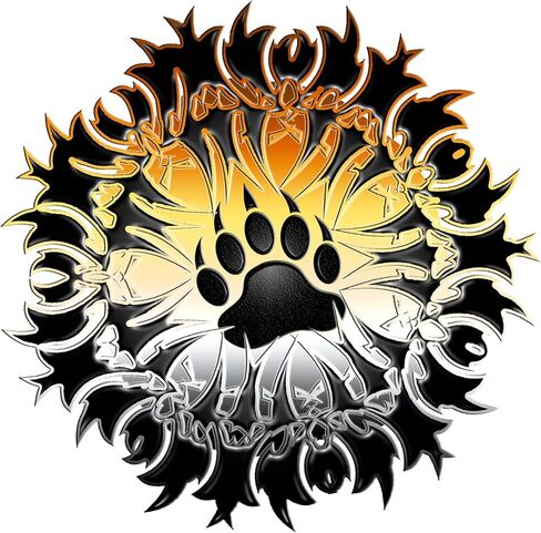CafePress Tribal Bear Pride Paw Square Sticker 3 X 3 Square Bumper Sticker Car Decal in Saudi Arabia