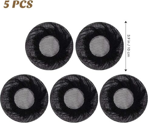 Beaupretty 5pcs Ballet Hair Bun Net Elegant Reusable Black Hair Net stretch mesh Accessory Covers for Women in Saudi Arabia
